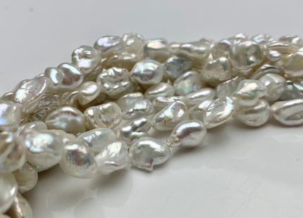7x10 mm AAA Natural White Keshi Freshwater Pearls Beads Genuine High Luster Rice Nugget Shape Keshi Freshwater Pearl Beads #1871