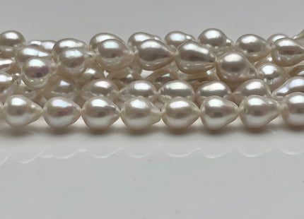 7-8x9mm AAAA Natural White Freshwater TearDrop Baroque Edison Pearl Genuine Natural Super High Luster Akoya Quality Freshwater Pearls #1668