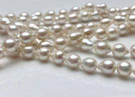 7-8x9mm AAAA Natural White Freshwater TearDrop Baroque Edison Pearl Genuine Natural Super High Luster Akoya Quality Freshwater Pearls #1668