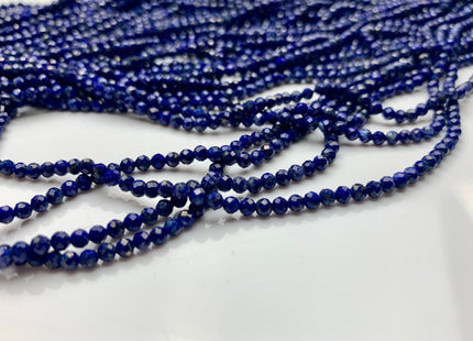 BEST DEAL 2 mm 3 mm AAA 100% Natural Faceted Round Tiny Lapis Gemstone Beads Genuine Natural Blue Lapis Loose Beads 13 Inches Strand #2495