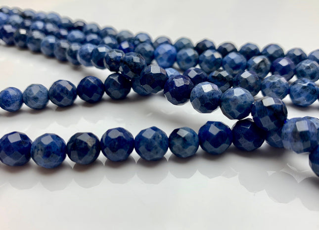 WHOLESALE 6mm 8mm 10mm Natural AAA High Quality Sodalite Faceted Round Gemston Beads Natural Blue Color Sodalite Gemstone Beads #2202