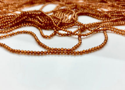 BEST DEAL 2-2.5 mm AAA Faceted Round Tiny Spessartite Garnet Gemstone Beads Genuine Natural Garnet Loose Beads 13 Inches Strand #2500