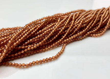 BEST DEAL 2-2.5 mm AAA Faceted Round Tiny Spessartite Garnet Gemstone Beads Genuine Natural Garnet Loose Beads 13 Inches Strand #2500