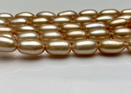 6x10-11 mm AAA Champagne Or Gray Color Freshwater Pearls Long Rice/Oval Shape Pearl Beads Genuine High Quality Freshwater Pearls #1681