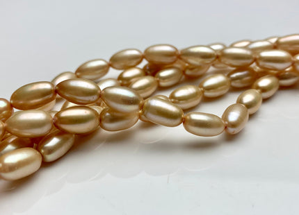 6x10-11 mm AAA Champagne Or Gray Color Freshwater Pearls Long Rice/Oval Shape Pearl Beads Genuine High Quality Freshwater Pearls #1681