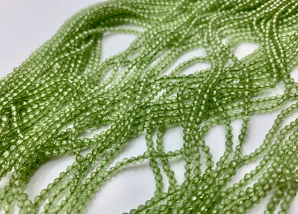 2-3 mm Faceted Round Tiny Peridot Gemstone Beads Genuine Natural Peridot Loose Beads 13 Inches Strand #2504