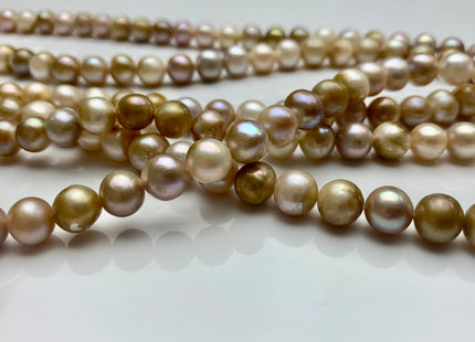 8 - 9 mm Natural Seaweed Color Potato Freshwater Pearl Beads Genuine Natural Color Freshwater Potato Pearls #88