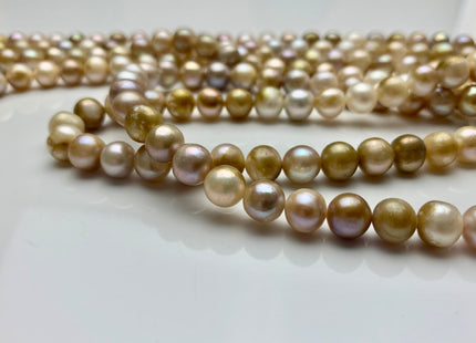 8 - 9 mm Natural Seaweed Color Potato Freshwater Pearl Beads Genuine Natural Color Freshwater Potato Pearls #88