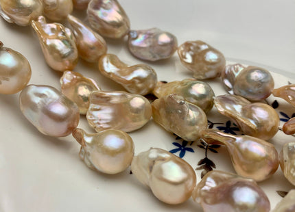 18x25 mm Natural Pink Freshwater Baroque Pearl Beads, Natural Pink Color Genuine Baroque Pearls B Grade #1260