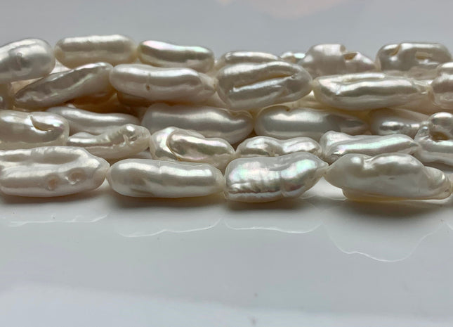 8-10x20-22 mm Natural White Biwa Stick Freshwater Pearls Genuine Natural White Stick Pearls Natural Freshwater Pearl Beads #1704