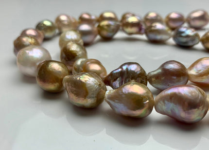 11x12-14x17 mm AAA Natural Mauve Pink Color Baroque Freshwater Pearl Beads Genuine Natural Iridescent Color Baroque Freshwater Pearls #1712