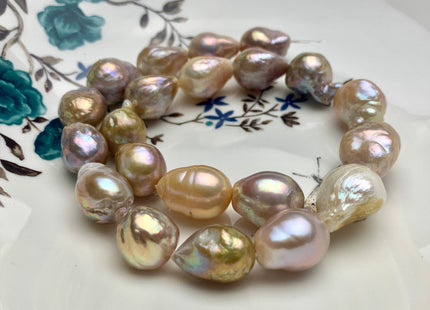 11x12-14x17 mm AAA Natural Mauve Pink Color Baroque Freshwater Pearl Beads Genuine Natural Iridescent Color Baroque Freshwater Pearls #1712