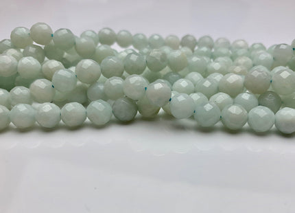 8 mm AAA Faceted Round Amazonite Semi Precious Stone Beads Ocean Blue Amazonite Beads, Natural Round Amazonite Gemstone Beads #480