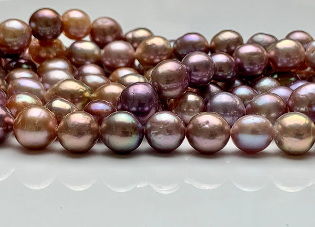 9-10x11-12 mm AAA Very Rare Dark Mauve Pink Baroque Edison Pearl Genuine Natural Edison Pearl With Iridescent Color #1722