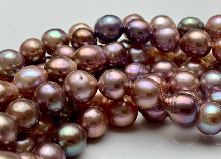 9-10x11-12 mm AAA Very Rare Dark Mauve Pink Baroque Edison Pearl Genuine Natural Edison Pearl With Iridescent Color  #1722