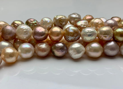 9-11 mm AAA Natural White And Multi Pink Mixed Color Baroque Freshwater Pearl Beads High Luster Genuine Baroque Pearls #1725