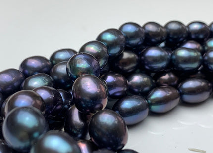 10-11x12-14 mm AAAA High Luster Peacock Rice/Oval Freshwater Pearl Bead Cultured Freshwater Pearl Beads Genuine Freshwater Pearls #1735