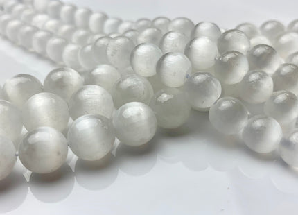 6mm 8mm AAA Natural Color Selenite Gemstone Beads Smooth Round Shape Top Quality Genuine Selenite Gemstone Loose Beads 8 Inches Strand #2568