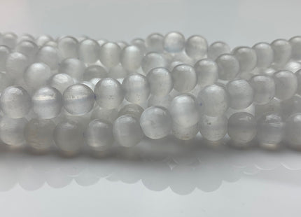 6mm 8mm AAA Natural Color Selenite Gemstone Beads Smooth Round Shape Top Quality Genuine Selenite Gemstone Loose Beads 8 Inches Strand #2568