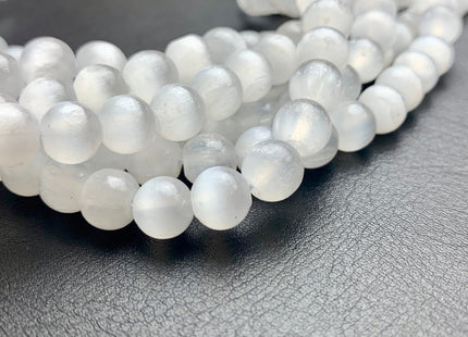 6mm 8mm AAA Natural Color Selenite Gemstone Beads Smooth Round Shape Top Quality Genuine Selenite Gemstone Loose Beads 8 Inches Strand #2568