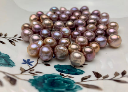 ONE Piece Rare AAA 10-15 mm Top Quality High Luster Half Drilled Baroque Freshwater Pearl Genuine Natural Purple Mauve Edison Pearls #1739