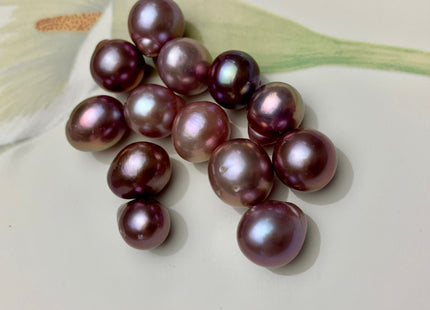 ONE Piece Rare AAA 10-15 mm Top Quality High Luster Half Drilled Baroque Freshwater Pearl Genuine Natural Purple Mauve Edison Pearls #1739