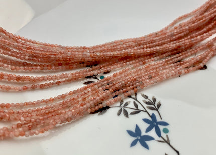 BEST DEAL 2mm 2.5mm Natural Faceted Round Sunstone Gemstone Beads Genuine Natural Orange Gemstone Loose Beads 15.5 Inches Strand #2527