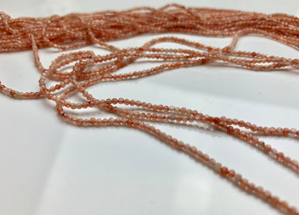 BEST DEAL 2mm 2.5mm Natural Faceted Round Sunstone Gemstone Beads Genuine Natural Orange Gemstone Loose Beads 15.5 Inches Strand #2527