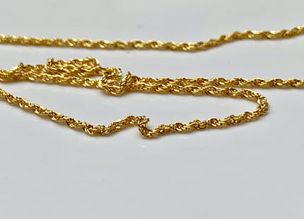 18 Inches 18K Genuine Solid Gold Chain With Spring Clasp 18K Solid Gold Twist Rope Chain Necklace #1742