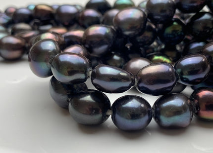 12-15x14-17 mm AAA Large Hole Peacock Color Freshwater Nugget Pearl Beads Hole Size 2.2 mm Rare Jumbo Size Smooth And Shiny Pearls #1743