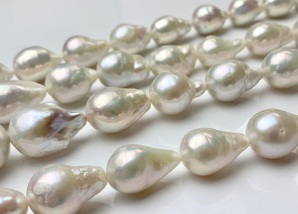 13x16-15x20 mm AAAA Jumbo Size Freshwater Baroque Pearl Beads Genuine High Luster And Quality Natural White Baroque Pearls  #1744