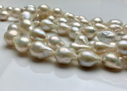 13x16-15x20 mm AAAA Jumbo Size Freshwater Baroque Pearl Beads Genuine High Luster And Quality Natural White Baroque Pearls  #1744