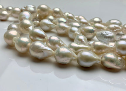 13x16-15x20 mm AAAA Jumbo Size Freshwater Baroque Pearl Beads Genuine High Luster And Quality Natural White Baroque Pearls #1744