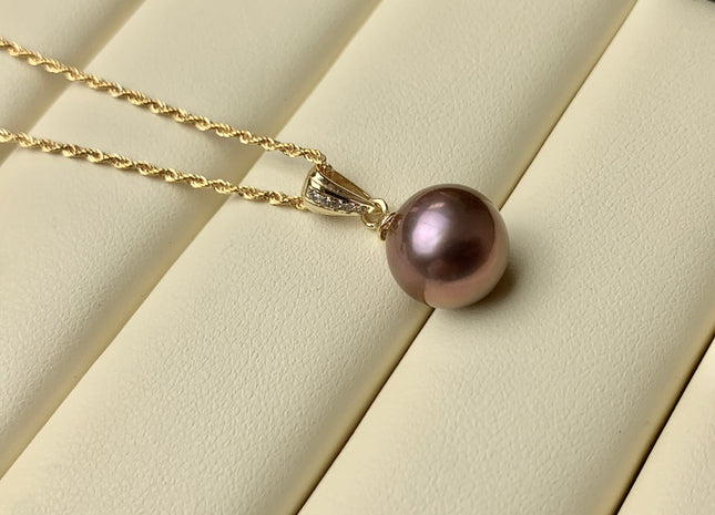 One Piece 925 Sterling Silver/Gold Pendant Setting Findings For Half Drilled Pearls Simple Design W/CZ Sterling Silver Pendant #10351