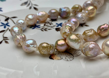 10x11-13 mm AA Natural Multi Pink Color Freshwater Baroque Beads Genuine Natural Color High Luster Baroque Pearls #1748