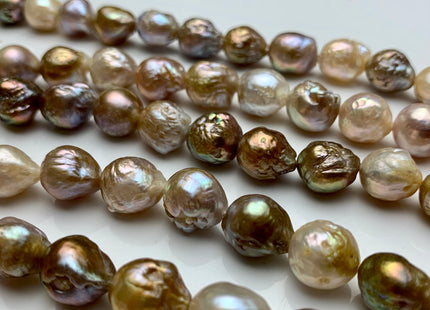 9-11 mm AA Natural Mixed Dark Mauve And Light Pink Color Freshwater Baroque Beads Genuine Natural Color High Luster Baroque Pearls #1749