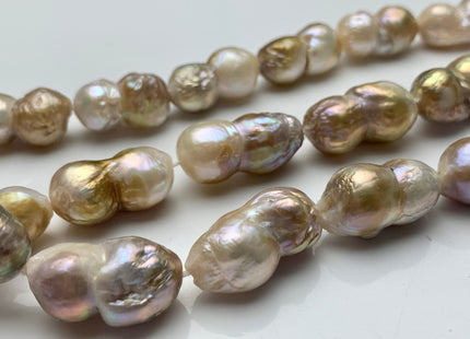 11x18-13x25 mm AA Natural Multi Color Peanut Shape Baroque Pearl Beads Genuine Natural Rare Natural Baroque Pearls #1767