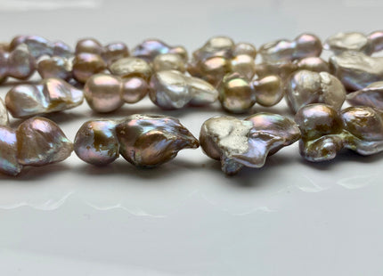 12-16 x 18-28 mm Baroque Peanut Pearls Natural Seaweed Color Double Beads Baroque Pearls Natural Cultured Baroque Pearl (156-BQSW1628)