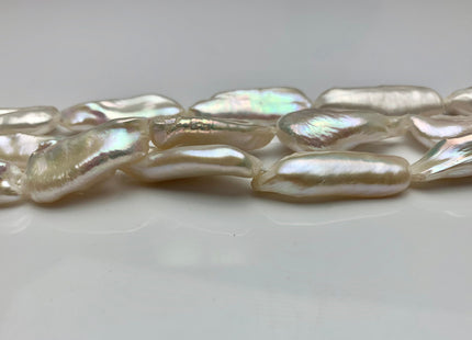 9-12x21-27 mm AAA Natural White OR Natural Mauve Pink Biwa Stick Freshwater Pearl Genuine High Luster Freshwater Natural Color Pearl #1263
