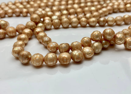 6.5-7 mm Rare Faceted Beige Champagne Color Potato Freshwater Pearl Beads Genuine Faceted Freshwater Pearls #1772