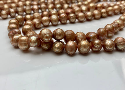 7-9 mm Rare Faceted Champagne Color Potato Freshwater Pearl Beads Genuine Faceted Freshwater Pearls #1776