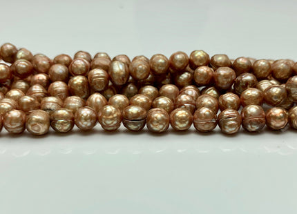 7 mm Rare Faceted Champagne Color Potato Freshwater Pearl Beads Genuine Faceted Freshwater Pearls #1777