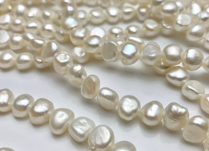 7-8 mm AA Natural White Nugget Freshwater Pearl Beads Genuine Natural Color Freshwater Nugget Pearls #1782