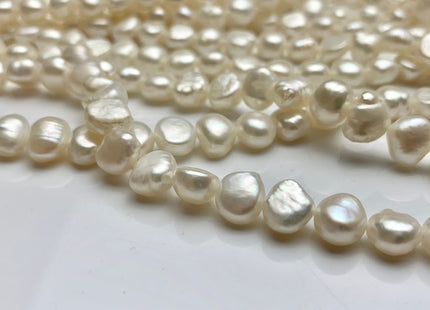 7-8 mm AA Natural White Nugget Freshwater Pearl Beads Genuine Natural Color Freshwater Nugget Pearls #1782