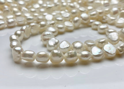 7-8 mm AA Natural White Nugget Freshwater Pearl Beads Genuine Natural Color Freshwater Nugget Pearls #1782