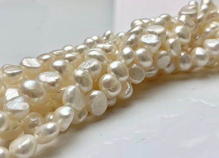 7-8 mm AA Natural White Nugget Freshwater Pearl Beads Genuine Natural Color Freshwater Nugget Pearls #1782