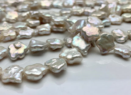 10-12 mm Rare Star Flower Shape Genuine Freshwater Pearl Beads in Natural White, Seaweed OR Peach Colors, Limited Edition #104