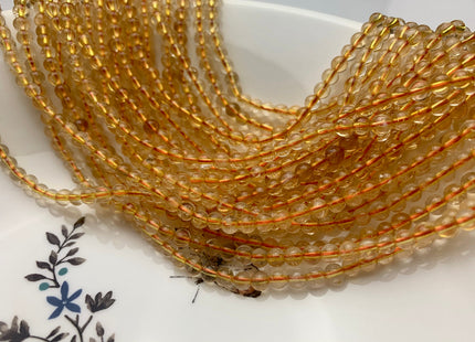 4mm 6mm 8mm 10 mm Smooth Round Citrine Gemstone Beads Genuine Natural Color Citrine Loose Beads #2595