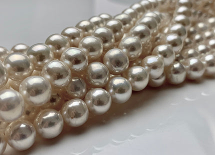 9 mm AAA Extra Shiny Natural White Round Freshwater Pearl Beads Genuine Natural White High Luster Freshwater Pearls #1789