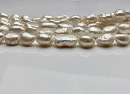 11x13-17 mm AA Natural White Rice Nugget Freshwater Pearl Bead Genuine Natural White Freshwater Pearl Rice Nuggets #1794